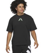 Adidas PERFORMANCE Tricou cu decolteu la baza gatului pentru baschet - Negru/Verde lime