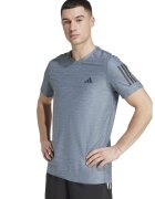 Adidas PERFORMANCE Tricou cu decolteu rotund pentru alergare - Negru/Gri cenusiu