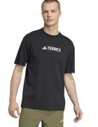Adidas PERFORMANCE Tricou cu imprimeu logo - pentru drumetii Terex - Negru