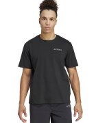 Adidas PERFORMANCE Tricou cu imprimeu pe spate - pentru drumetii - Negru/Alb murdar