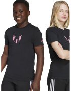Adidas PERFORMANCE Tricou de bumbac pentru fotbal Messi - Negru/Roz deschis