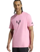 Adidas PERFORMANCE Tricou de bumbac pentru fotbal Messi - Roz pastel