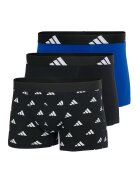 adidas Set de boxeri cu banda elastica cu logo - 3 perechi - Alb/Negru/Albastru