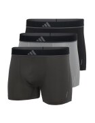 adidas Set de boxeri cu logo - 3 perechi - Negru/Gri