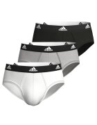 adidas Set de chiloti cu banda logo in talie - 3 perechi - Alb/Negru/Gri