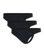 adidas Set de chiloti tanga cu imprimeu logo discret - 3 perechi - Negru