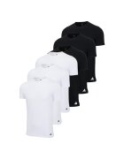 adidas Set de tricouri de casa cu logo - 6 piese - Alb/Negru