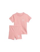 adidas Set Tricou si Pantaloni Scurti fete - roz -