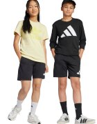 ADIDAS SPORTSWEAR Bermude cu imprimeu logo - Alb/Negru