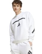 ADIDAS SPORTSWEAR Bluza de trening cu decolteu la baza gatului si maneci cazute Z.N.E. - Alb/Negru