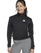 ADIDAS SPORTSWEAR Bluza de trening cu fermoar si guler mediu - Alb/Negru