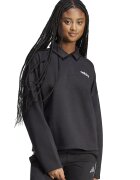 ADIDAS SPORTSWEAR Bluza de trening cu logo si guler clasic - Negru stins