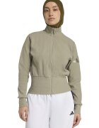 ADIDAS SPORTSWEAR Bluza de trening din amestec de bumbac cu fermoar - Kaki