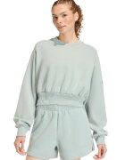 ADIDAS SPORTSWEAR Bluza de trening din amestec de modal cu croiala lejera Soft Lux - Alb/Verde pal