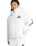 ADIDAS SPORTSWEAR Geaca cu vatelina si guler inalt - Negru/Alb optic