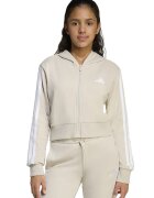 ADIDAS SPORTSWEAR Hanorac crop cu fermoar - Alb/Bej deschis