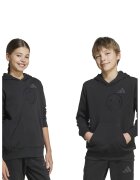 ADIDAS SPORTSWEAR Hanorac cu buzunar kangaroo si fata zambitoare - Negru