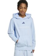ADIDAS SPORTSWEAR Hanorac cu buzunar kangaroo si imprimeu logo - Albastru glaciar