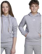 ADIDAS SPORTSWEAR Hanorac cu buzunar kangaroo si logo - Alb/Gri melange
