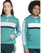 ADIDAS SPORTSWEAR Hanorac cu buzunar kangaroo si logo - Alb/Verde deschis