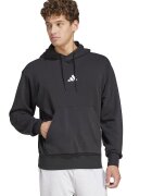 ADIDAS SPORTSWEAR Hanorac cu buzunar kangaroo si snur de ajustare - Alb/Negru