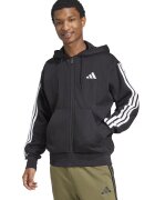 ADIDAS SPORTSWEAR Hanorac cu buzunare frontale si fermoar - Alb/Negru