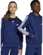 ADIDAS SPORTSWEAR Hanorac cu buzunare oblice si fermoar - Alb/Albastru inchis