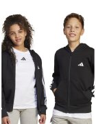 ADIDAS SPORTSWEAR Hanorac cu buzunare oblice si fermoar - Alb/Negru