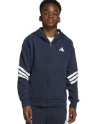 ADIDAS SPORTSWEAR Hanorac cu fermoar si buzunare laterale - Alb/Bleumarin