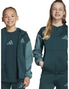 ADIDAS SPORTSWEAR Hanorac cu fermoar si logo - Verde inchis