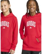 ADIDAS SPORTSWEAR Hanorac cu imprimeu si buzunar kangaroo - Rosu/Alb