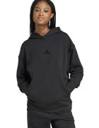 ADIDAS SPORTSWEAR Hanorac de bumbac cu terminatii striate - Negru