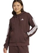 ADIDAS SPORTSWEAR Hanorac din amestec de bumbac cu fermoar - Alb/Maro inchis