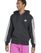 ADIDAS SPORTSWEAR Hanorac din amestec de bumbac cu fermoar - Alb/Negru