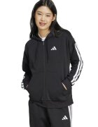 ADIDAS SPORTSWEAR Hanorac din amestec de bumbac cu fermoar - Alb/Negru