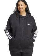 ADIDAS SPORTSWEAR Hanorac din amestec de bumbac cu fermoar - Alb/Negru