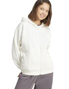 ADIDAS SPORTSWEAR Hanorac din amestec de bumbac cu fermoar - Alb optic