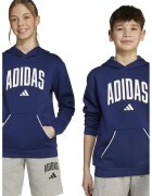 ADIDAS SPORTSWEAR Hanorac din amestec de bumbac cu imprimeu logo - Alb/Bleumarin