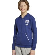 ADIDAS SPORTSWEAR Hanorac din amestec de bumbac cu logo - Alb/Albastru inchis