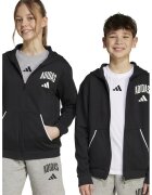 ADIDAS SPORTSWEAR Hanorac din amestec de bumbac cu logo - Alb/Negru stins