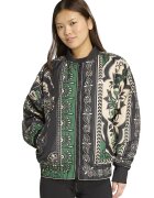 ADIDAS SPORTSWEAR Jacheta cu model si guler baseball - Negru/Verde aquamarin/Crem