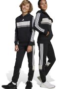 ADIDAS SPORTSWEAR Pantaloni de trening din amestec de bumbac cu logo - Alb/Negru/Gri