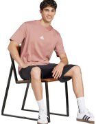 ADIDAS SPORTSWEAR Pantaloni scurti din amestec de bumbac cu imprimeu logo - Alb/Negru