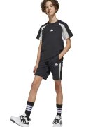 ADIDAS SPORTSWEAR Pantaloni scurti din amestec de bumbac cu logo - Negru/Gri deschis