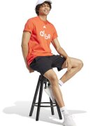 ADIDAS SPORTSWEAR Pantaloni scurti din bumbac cu banda elastica in talie - Alb/Negru