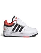 ADIDAS SPORTSWEAR Pantofi sport de piele ecologica cu velcro Hoops - Rosu/Alb/Negru