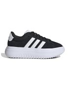 ADIDAS SPORTSWEAR Pantofi sport flatform de piele intoarsa Grand Court - Negru/Alb optic