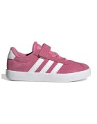 ADIDAS SPORTSWEAR Pantofi sport VL Court 3.0 de piele intoarsa cu velcro - Alb/Roz fandango