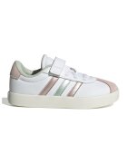 ADIDAS SPORTSWEAR Pantofi sport VL Court 3.0 de piele intoarsa si piele - Alb/Verde pal/Roz prafuit