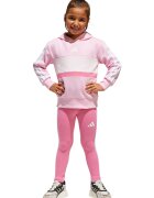 ADIDAS SPORTSWEAR Set de colanti si hanorac cu logo - Roz pastel/Alb optic